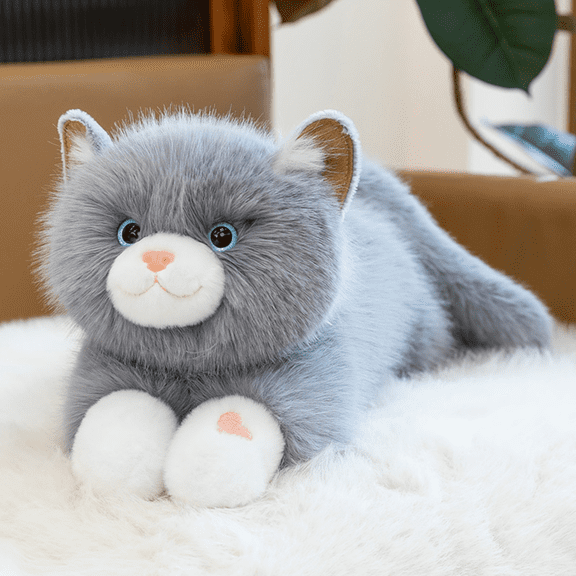 Sound Plush Cat, Weighted Lying Companion, Soft Decorative Accent for Sofa & Home Display