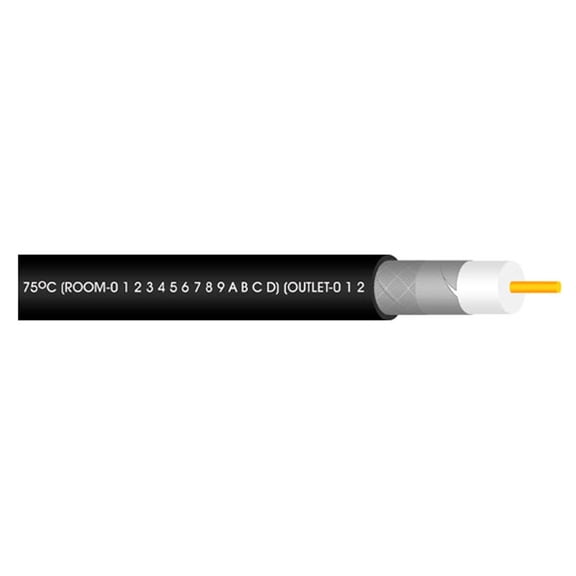 Sound Quest Sr61K Home Rg6 Coax Coaxial Video Signal Cable 1000Ft Wire Box Black