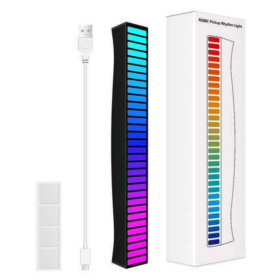 Sound Reactive LED Light Bar RGB Colorful APP Control Audio Music Rhythm Dynamic Strip Light for Car Gaming PC TV Room