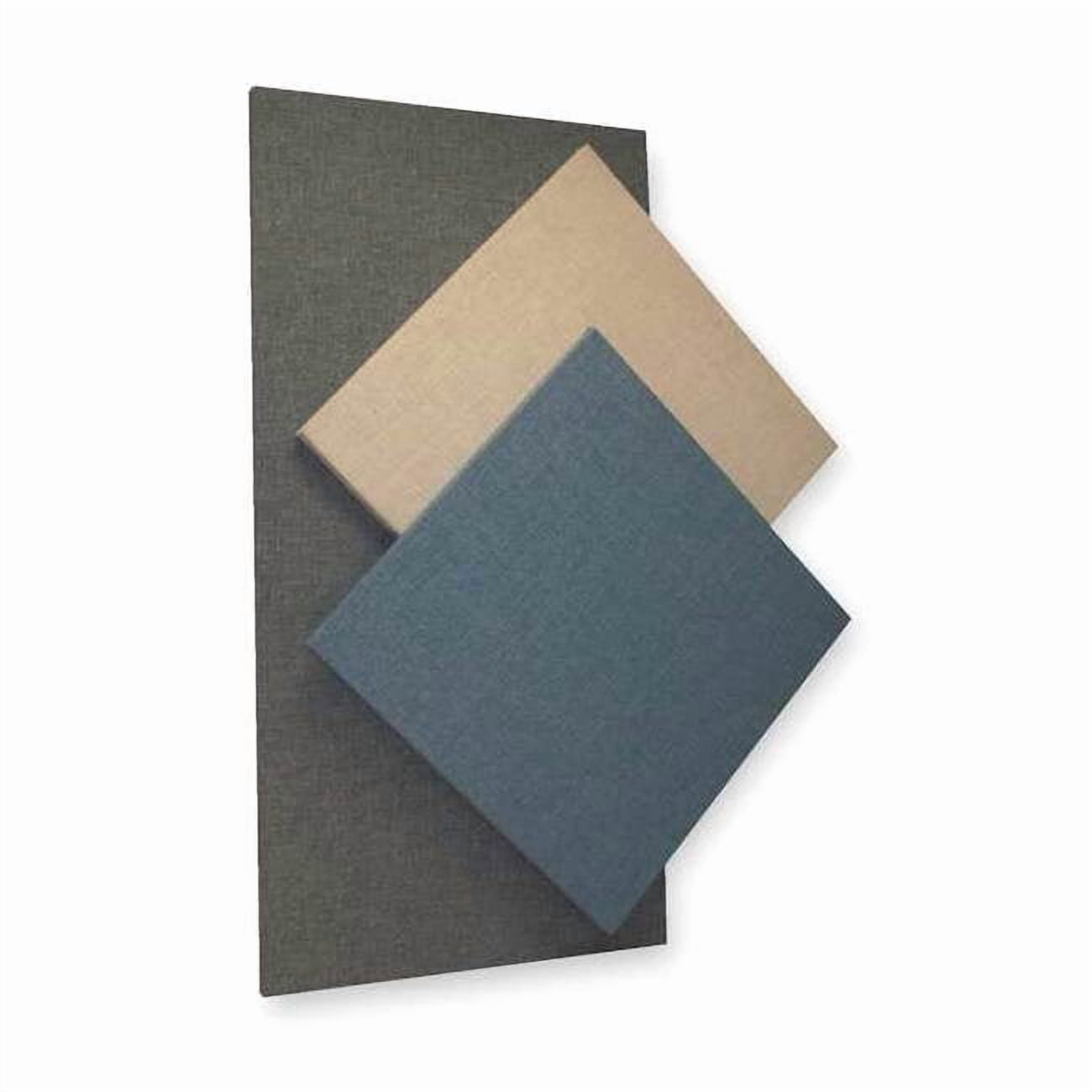 Acoustic Panel, 0.75 NRC, Fabric Faced Fiberglass, 24 in W, 4 ft L, 1 in Thick, Blue
