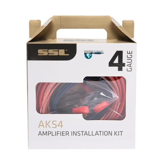 Sound Storm Laboratories AKS4 4 Gauge Amplifier Installation Wiring Kit for Car Electronics