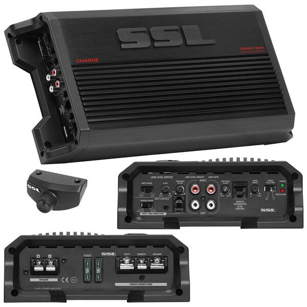 TARAMPS TRIO400 400W RMS Class D 3-Channel Car Amplifier – For Trio Speaker Systems, With Individual Level Controls