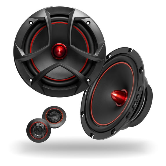 Sound Storm Laboratories CG65C Charge Series 6.5 Inch 2-Way Car Speakers 350 Watts Max, Black & Red