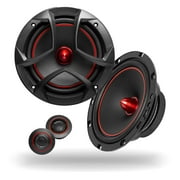 Sound Storm Laboratories CG65C Charge Series 6.5 Inch Car Audio Component Door Speakers - 350 Watts Max, 2 Way, Full Range, Hook Up To Stereo and Amplifier, Tweeters
