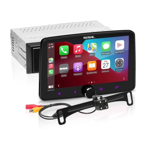 Sound Storm Laboratories DD7CPA-CS 7 inch Single DIN CarPlay Radio – Android Auto and Apple CarPlay, Bluetooth, AM/FM Radio Receiver, Backup Camera