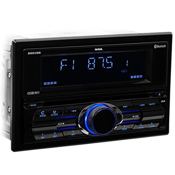 SOUNDSTORM DDC28B Double-DIN In-Dash CD AM/FM Receiver with Bluetooth(R)
