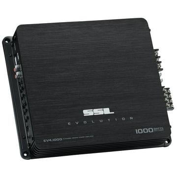 Sound Storm Laboratories EV4.1000 Evolution Series Car Audio Amplifier - 1000 High Output, 4 Channel, 2/8 Ohm, High/Low Level Inputs, High/Low Pass Crossover, Full Range, Hook To Stereo and Subwoofer