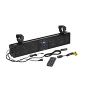 Sound Storm Laboratories SB26 ATV UTV Sound Bar - 26 inch Wide, 4 inch Speakers, 1 inch Tweeters, Full Range Audio, IPX5 Weatherproof, Bluetooth, Built in Amplifier, Golf Cart Compatible