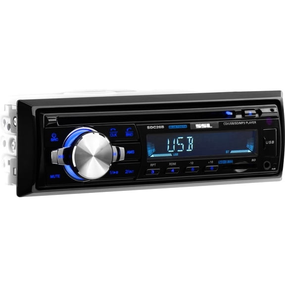 Sound Storm Laboratories SDC26B Car Stereo, Bluetooth CD, USB, AUX Input, AM/FM