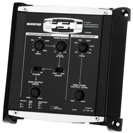Sound Storm Laboratories SX210 2 Way Audio Crossover, Remote Sub Control, Black