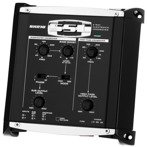Sound Storm Laboratories SX210 2 Way Audio Crossover, Remote Sub Control, Black