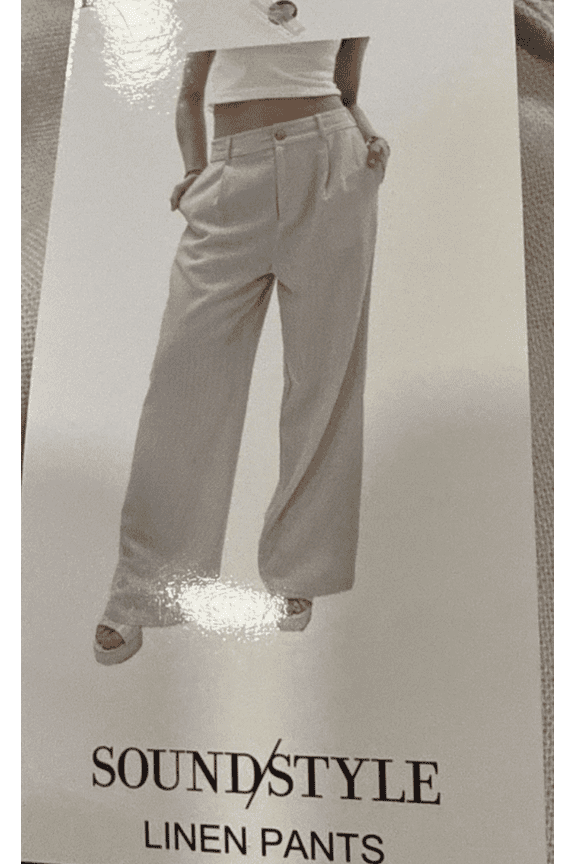 Womens Linen Pants, Tan, Medium