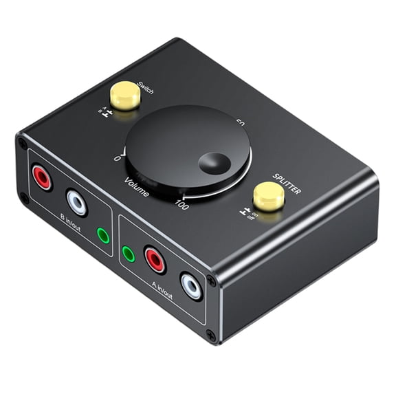 Sound Switcher with 3.5mm and 2RCA Port, User Friendly Operations for Use