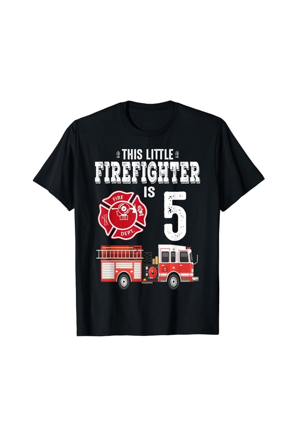 Sound The Alarm I'm 5 Funny Future Firefighter Birthday T-Shirt