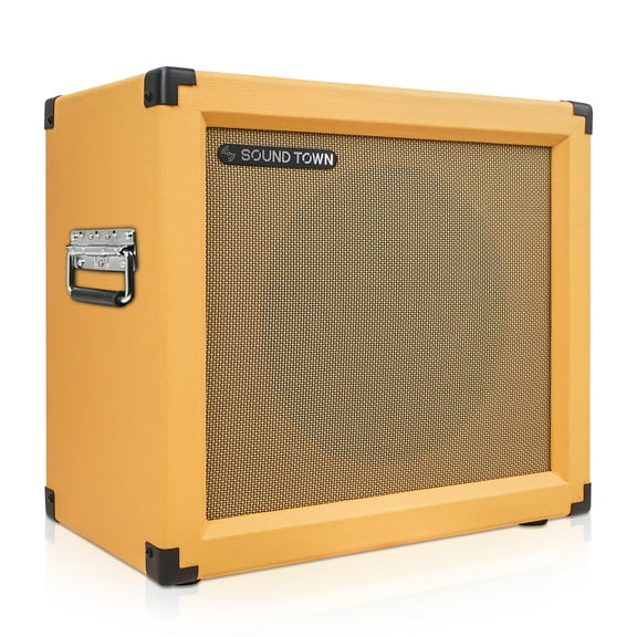 Sound Town 1 x 12" 65W Open-back Guitar Speaker Cabinet, Birch Plywood, Orange Tolex, Wheat Cloth Grille (GUC112OBOR)