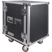 Sound Town 14U PA/DJ Rack/Road Case, 14-Space, with 21 Rackable Depth, Casters, Plywood, Metal Ball Corners STRC-14UW