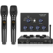 Sound Town 16 Channels Wireless Microphone Karaoke Mixer System w/ 2 Wireless Mics, HD ARC, Optical Toslink, AUX, Supports Smart TV, Media Box, PC, Bluetooth, Soundbar, Receiver SWM15-MAX