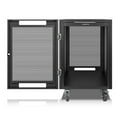 thumbnail image 1 of Sound Town 16U Universal Steel Rack, w/Mesh Doors, Locking Casters, Vented Side Panels for Audio Video, Server and Network Equipment (STRK-M16UWD), 1 of 7