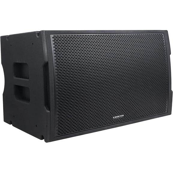 Sound Town 18" 1800W Water-Resistant Passive Line Array Subwoofer with 4.5" Voice Coil, Carbon Fiber Cone, Black (ZETHUS-IP118S)