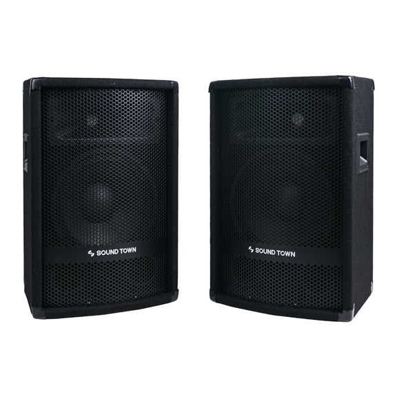 Sound Town 2-Pack 10 800 Watts Passive DJ/PA Speakers with Compression Drivers for Live Sound, Karaoke, Bar, Church -METIS-110-PAIR