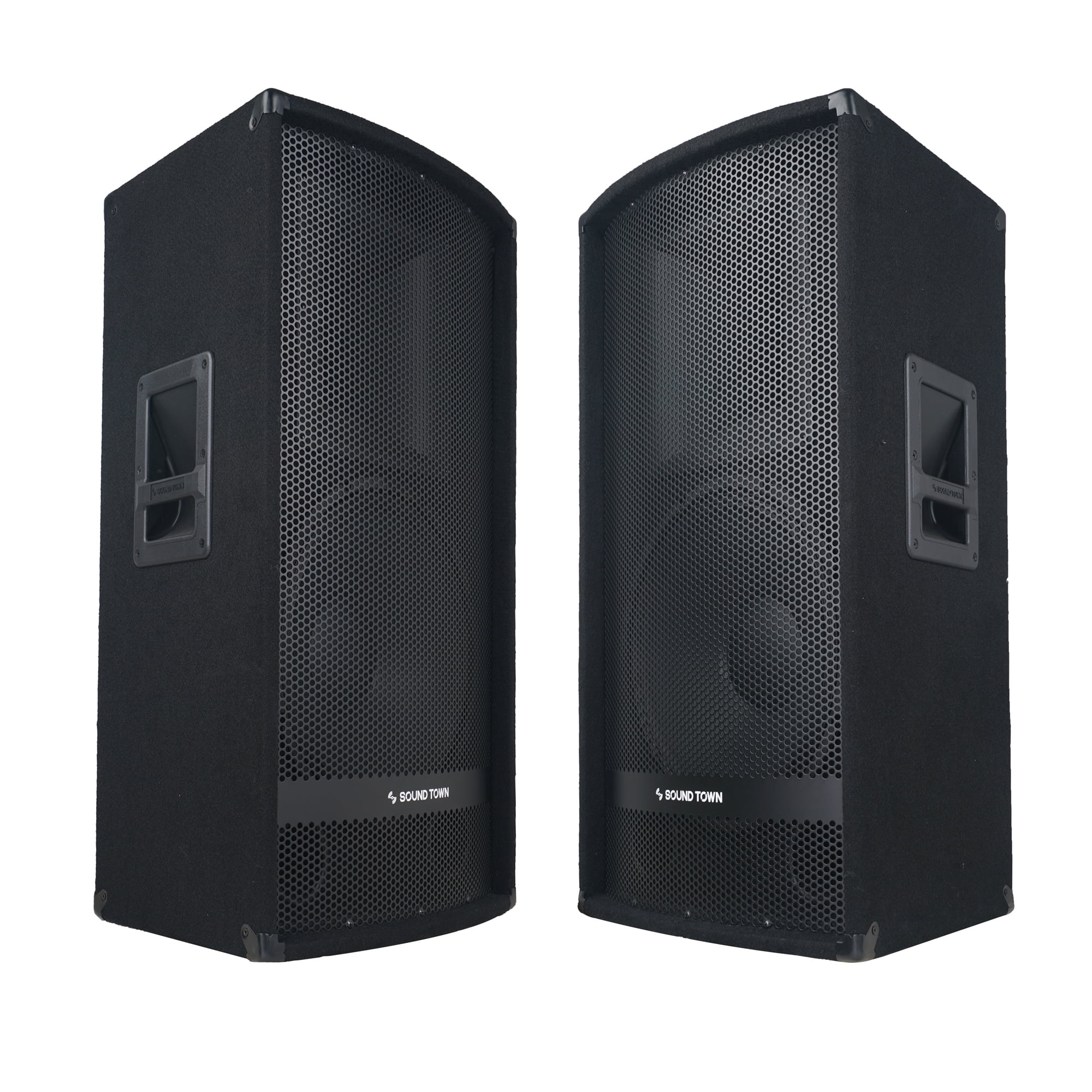 Sound Town 2-Pack 15" 1400W 2-Way Full-range Passive DJ PA Pro Audio Speaker with Compression Driver for Live Sound, Karaoke, Bar, Church (METIS-115-PAIR)