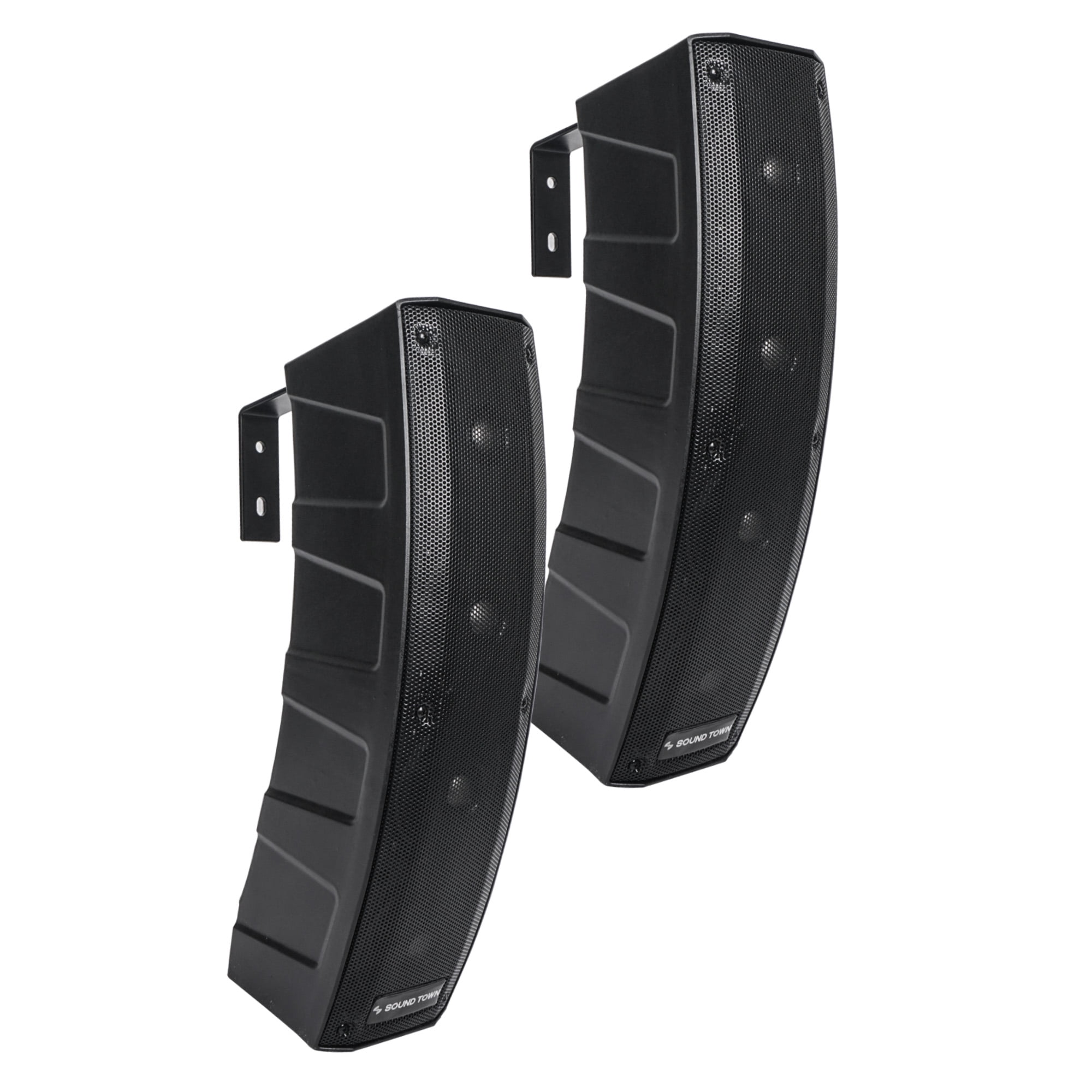 Sound Town 2-Pack 250W Speakers with 4 X 4” Woofers, Wall Brackets ...