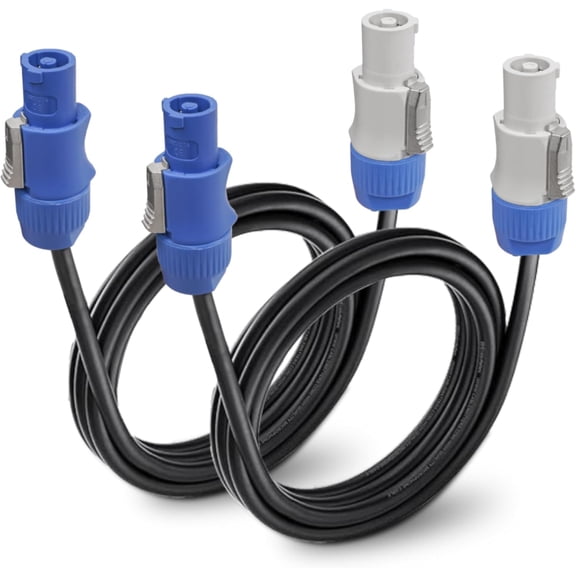 Sound Town 2 Pack 4FT 14AWG AC PowerCon Cable with Twist Lock, PowerCon Input to PowerCon Output 3 Pin Cable for Powered Speaker, Stage Light, LED Screen, Audio Video Equipment and More (STC-PP4-2PK)