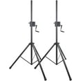 thumbnail image 1 of Sound Town 2-Pack Crank-Up Tripod Speaker Stands, with Carry Bags, Pole-Mount Adapter Brackets, Black (STSDA-78CU-PAIR), 1 of 7