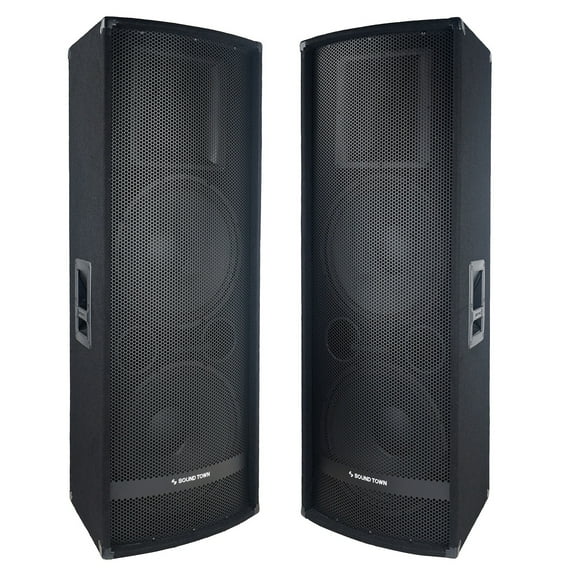 Sound Town 2-Pack Dual 15" 2800W 2-Way Full-range Passive DJ PA Pro Audio Speaker with Titanium Compression Driver for Live Sound, Karaoke, Bar, Church (METIS-215-PAIR)