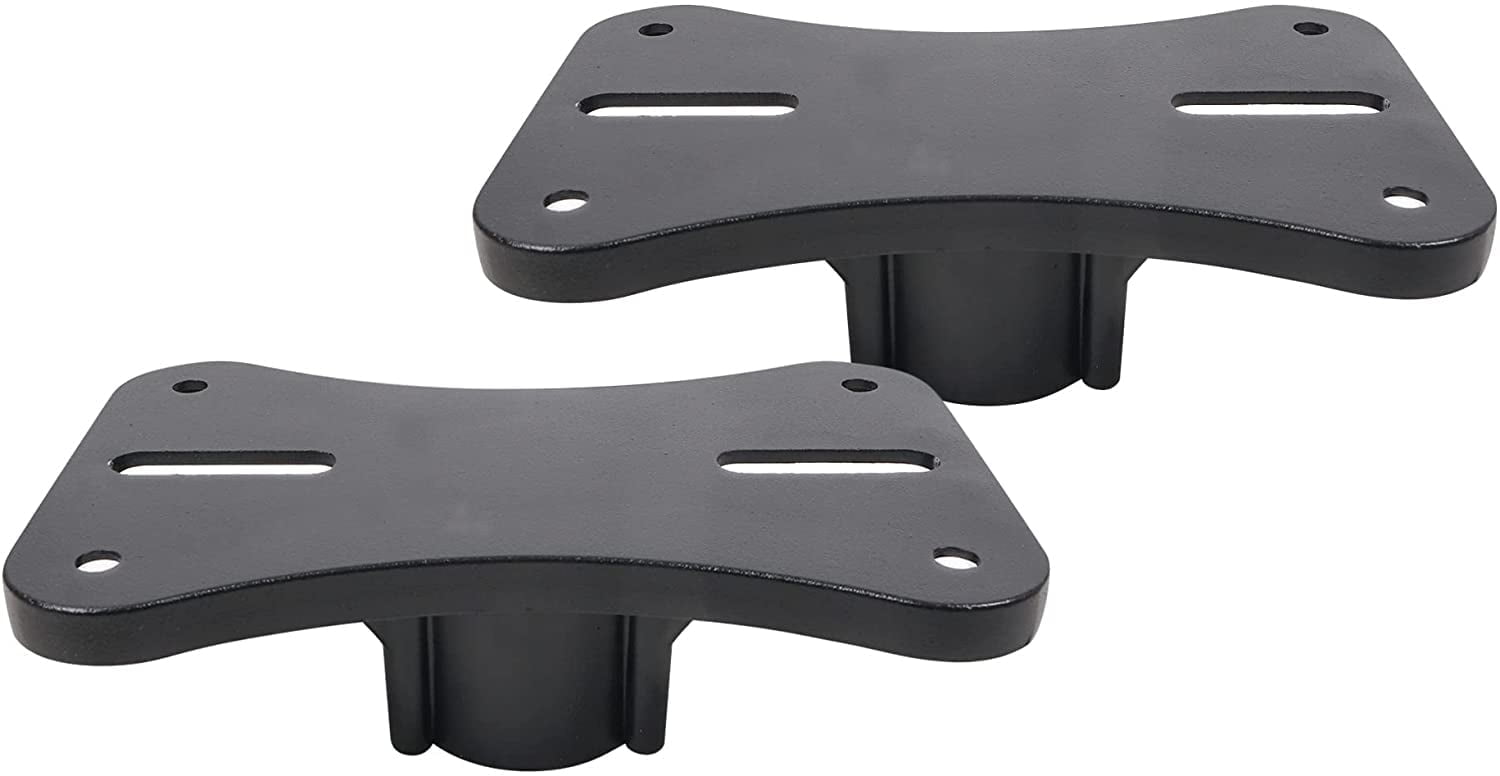 Sound Town 2-Pack Universal 35mm Pole Mounting Speaker Adapter Brackets, Extruded Aluminum, Black (STSD-AD1-PAIR)