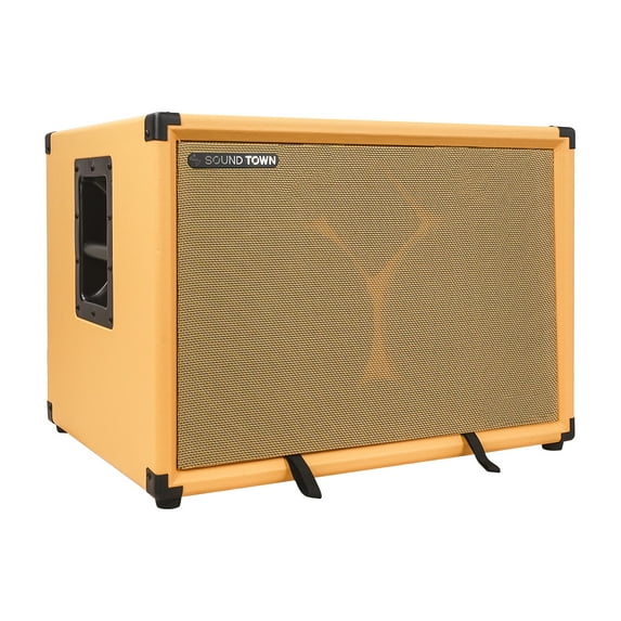 Sound Town 2 x 10“ 400W Bass Cabinet w/Horn, 8-ohm, 50oz Magnet, 3” Voice Coil, Birch Plywood, Orange Tolex (BGC210OR)