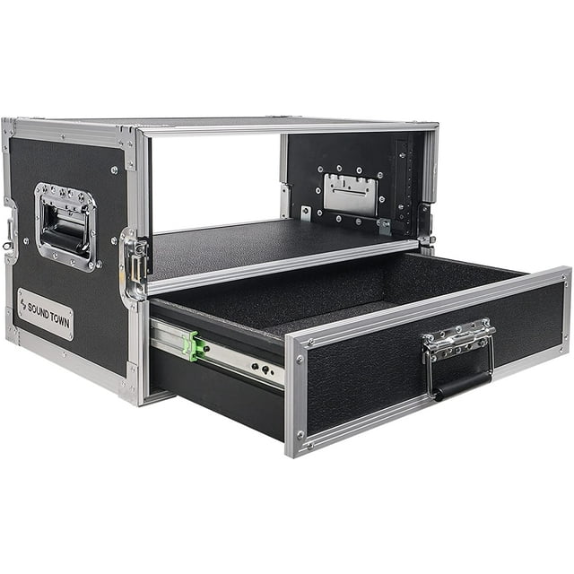 Sound Town 4U Rack Case with 2U Rack Drawer for 19