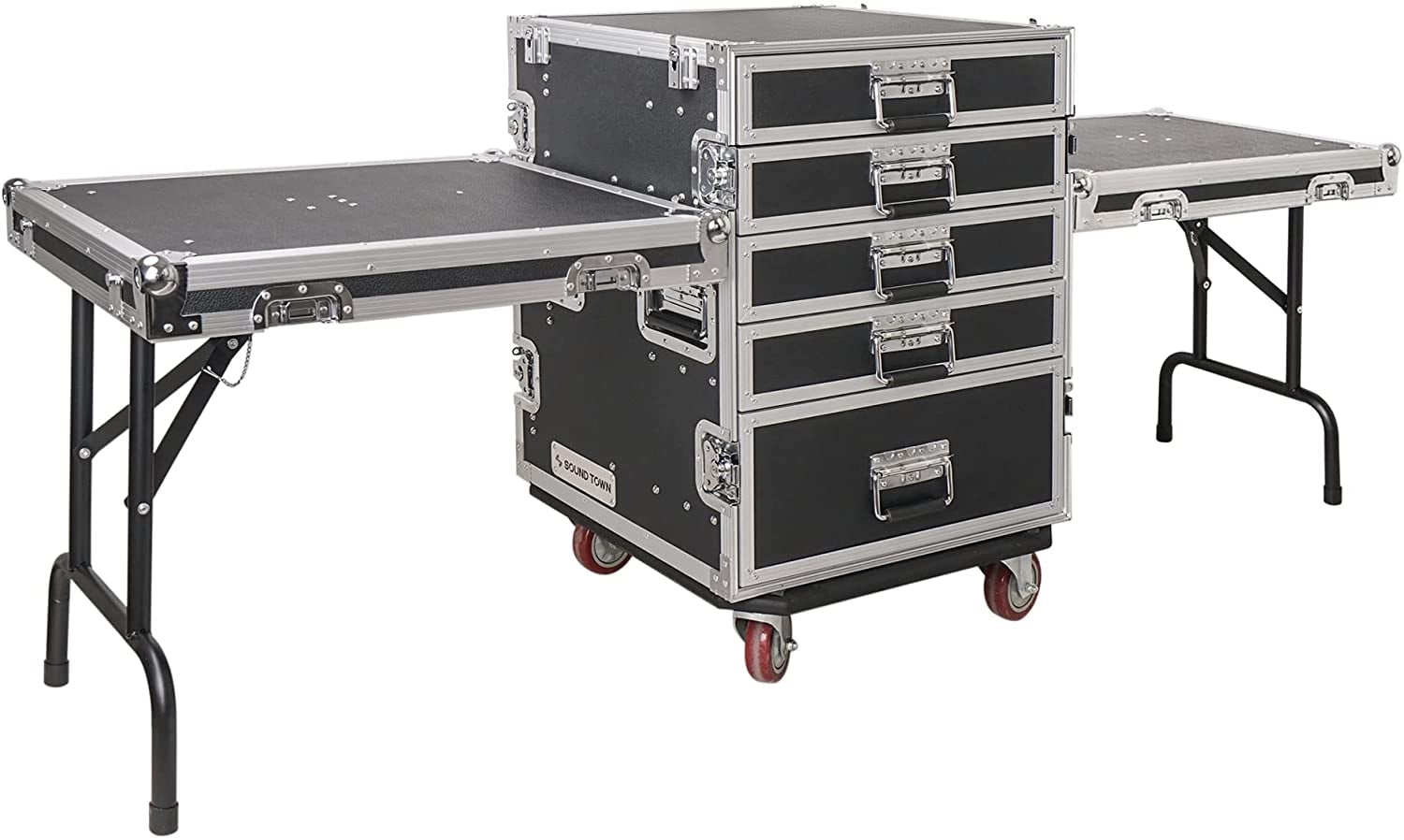 Sound Town 5-Drawer Customizable Stage and Studio Utility Equipment ...