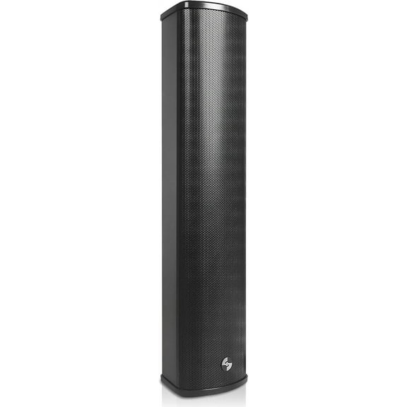 Sound Town 70V/100V 4x5 Weather-Resistant Column Array Passive Speaker, with IP55-rated Aluminum Enclosure, for Home & Commercial Installations, Indoor & Outdoor, Black (TARVOS-CL45B)