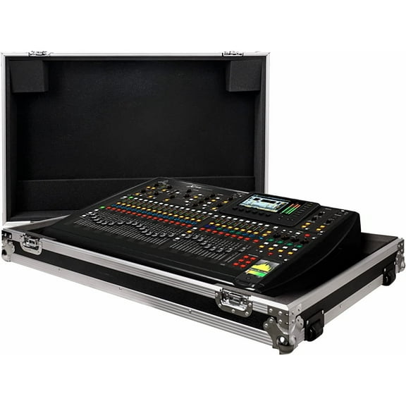 Sound Town ATA Plywood Mixer Case with Interior Foam Protection and Recessed Wheels, for Behringer X32 Digital Mixer (STRC-X32W)