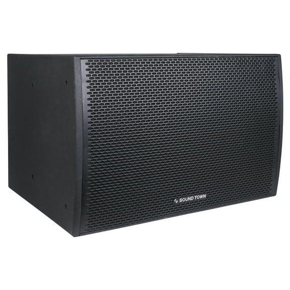 Sound Town All-Weather 15 Water-Resistant Passive Line Array Subwoofer with 15 Aluminum Woofer and 4 Voice Coil, Black (ZETHUS-IP115S)