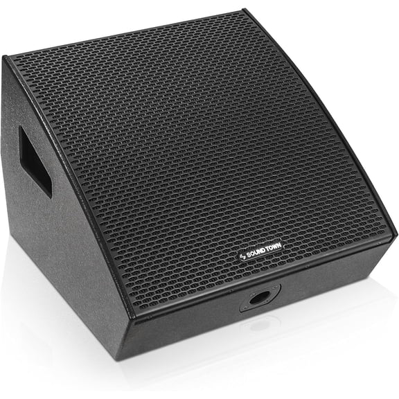 Sound Town CARME Series 15" Multipurpose Powered Loudspeaker, with Coaxial Compression Driver, Class D amp., DSP, Birch Plywood for Live Sound, Karaoke, Bar, Church, Black (CARME-15MPW)