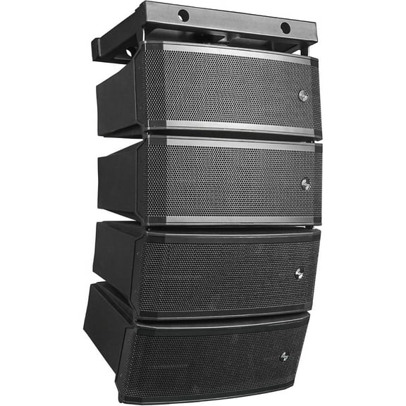 Sound Town CARPO Series Line Array Speaker System with Two Dual 6.5 inch Powered Line Speakers, Two Dual 6.5-inch Passive Line Array Speakers, One Flying Frame, Black (CARPO-LA64F)