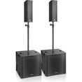 thumbnail image 1 of Sound Town CARPO Series Subwoofer and Line Array Speaker System with Two Powered 18-inch Subwoofers, Two Passive Column Line Array Speakers, Birch Plywood, Black (PS-18SX2P3B1.1), 1 of 8
