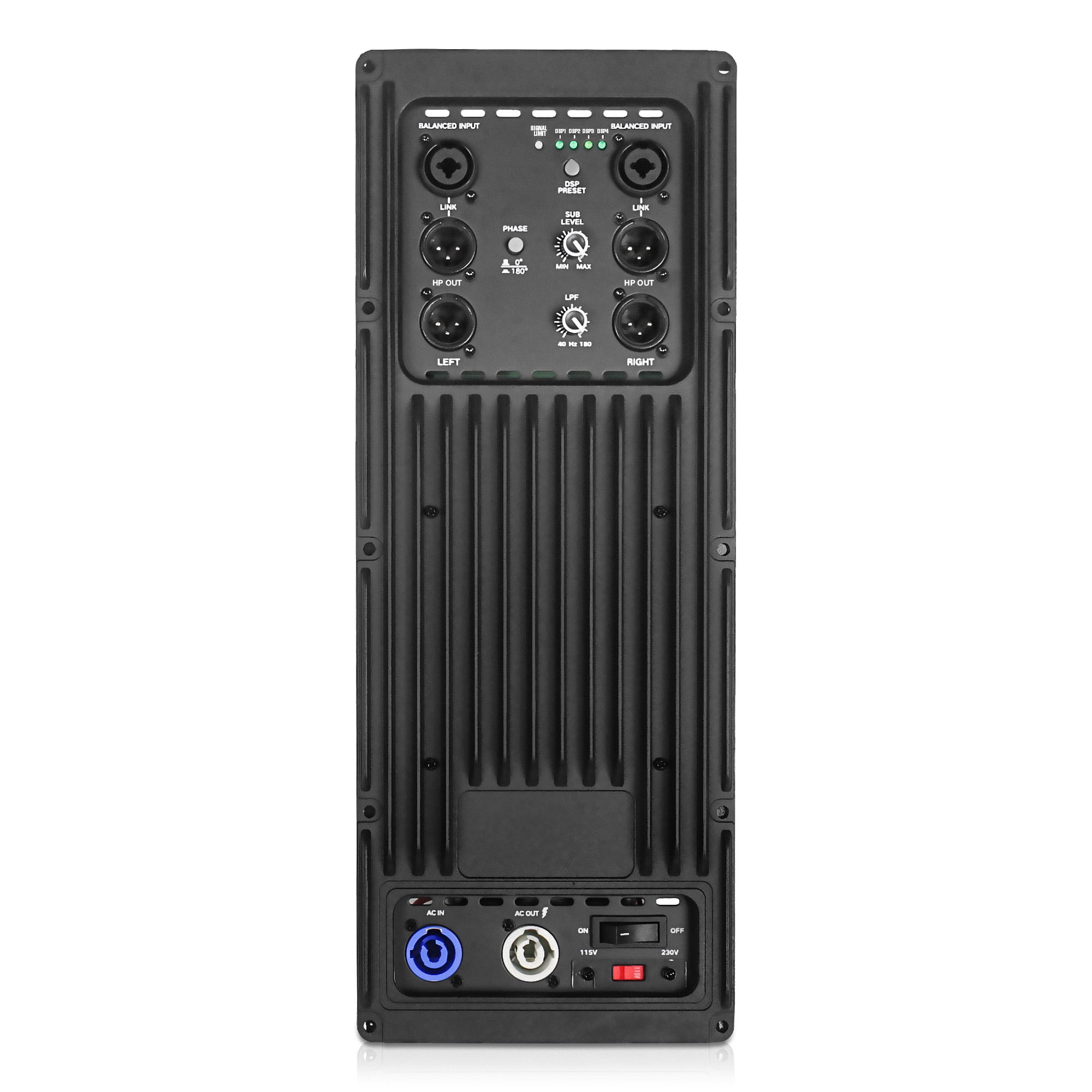 Sound Town Class-D Plate Amplifier 800W Continuous w/Low-Pass Filter for PA DJ Subwoofer Cabinets (STPAS-G2DSP)