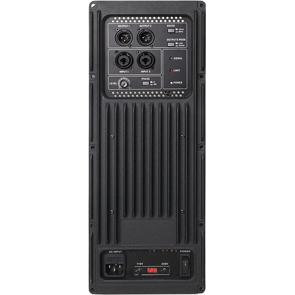 Sound Town Class-D Plate Amplifier for PA DJ Subwoofer Cabinets, 750W RMS, w/Low-Pass Filter and High-Pass Outputs (STPAS-G1DSP)