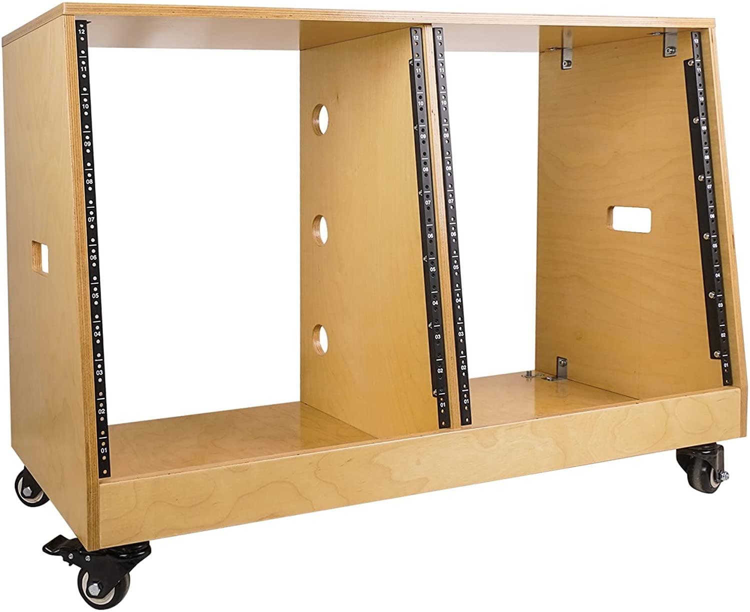 Free Shipping! Sound Town DIY 2 x 12U Slanted Studio Rack with Baltic ...