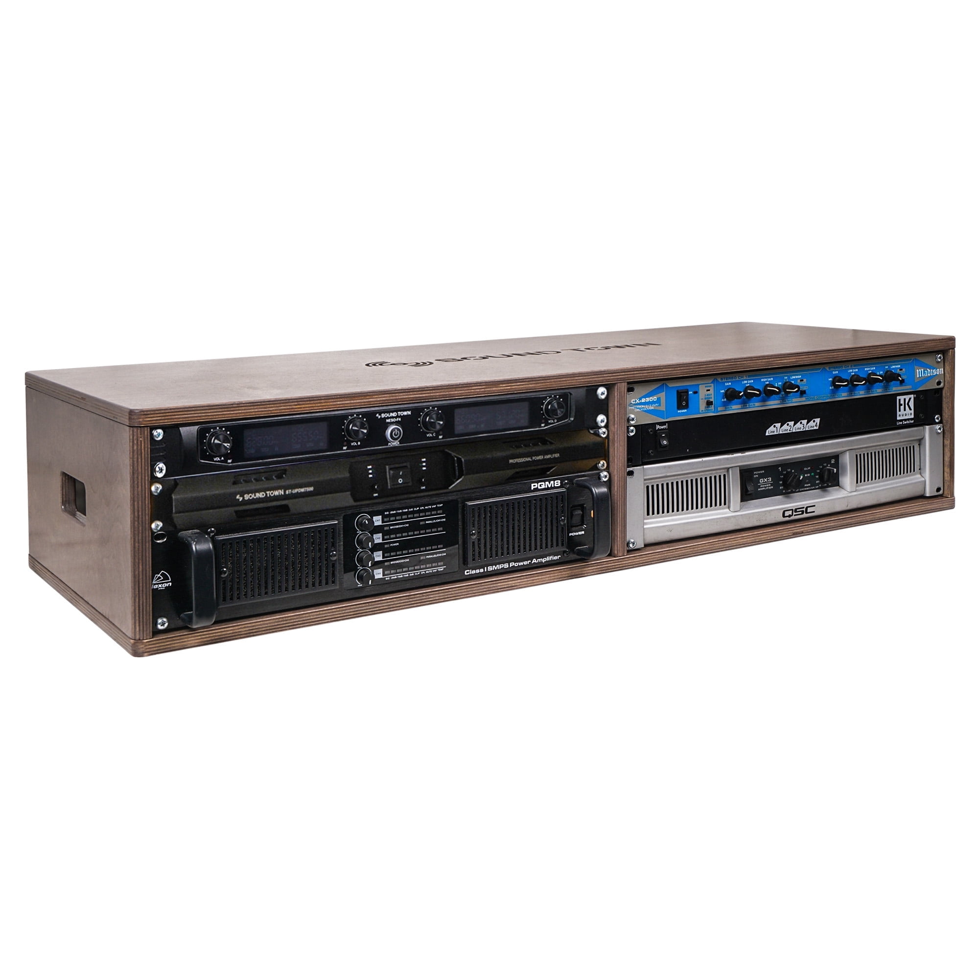 Free Shipping! Sound Town DIY 2 x 4U Studio Rack, Plywood, Weathered ...