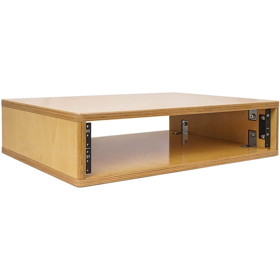 Sound Town DIY 2U Studio Rack with Baltic Birch Plywood, Golden Oak for ...