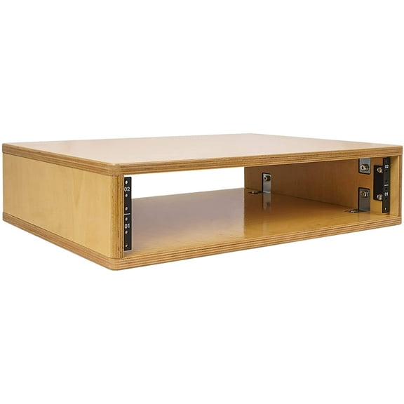 Sound Town DIY 2U Studio Rack with Baltic Birch Plywood, Golden Oak for Recording Room, Home Studio (SDRK-Y2)