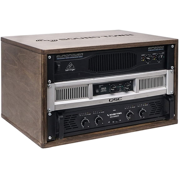 Sound Town DIY 6U Studio Rack with Baltic Birch Plywood, Weathered Grey (SDRK-Y6B)