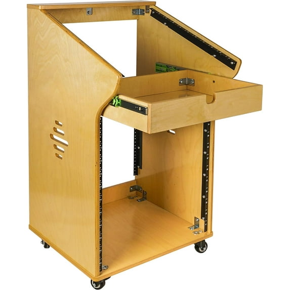 Sound Town DIY Studio Rack with 11U Slant Mixer Top,12U Front, 2U ...