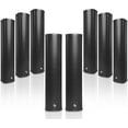 thumbnail image 1 of Sound Town Eight 70V/100V 4x5 Weather-Resistant Column Array Passive Speakers, with IP55-rated Aluminum Enclosure, for Home & Commercial Installations, Indoor & Outdoor, Black (TARVOS-CL45BX8), 1 of 6