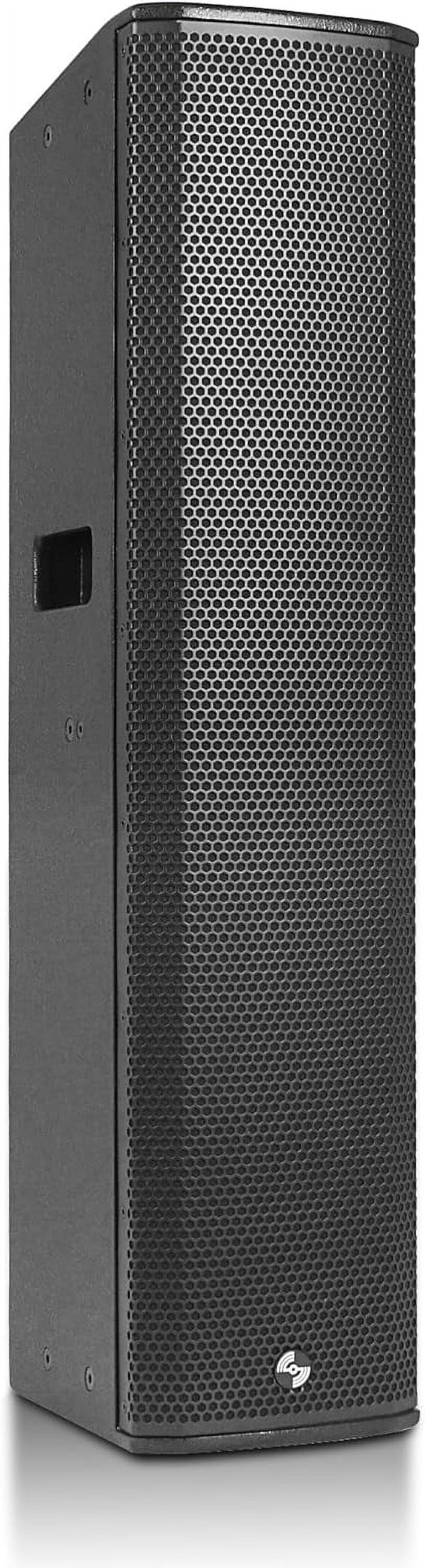 Sound Town High-Power Powered Column Line Array Speaker with 4x6.5 Woofers, Dual Compression Drivers, Class-D with DSP, TWS, Birch Plywood, Wall Mount for Installations, Conference, Black (CARPO-K8PW