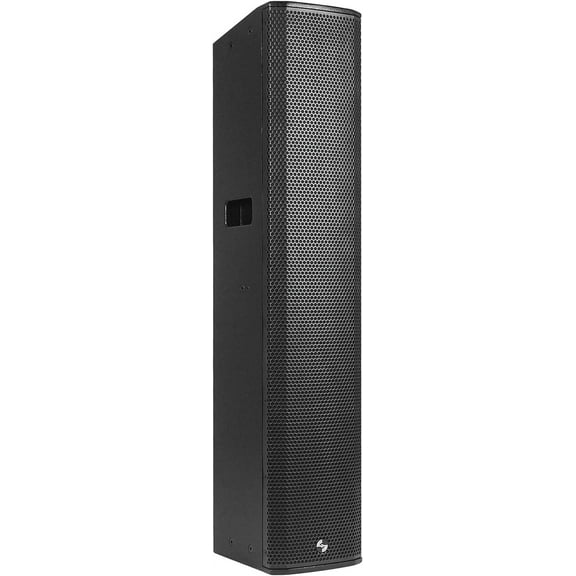 Sound Town High-Power Powered Column Line Array Speaker with 6x5-Inch Woofers, Dual Compression Drivers, Class-D w/DSP, TWS, Birch Plywood, Wall Mount for Conference, Black (CARPO-K12PW)